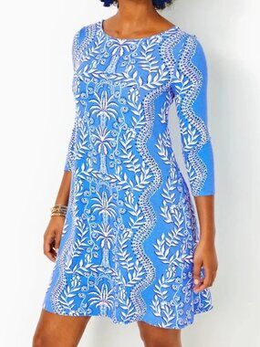 Lilly Pulitzer Ophelia Swing Dress Abaco Blue Have it Both Rays Size XS